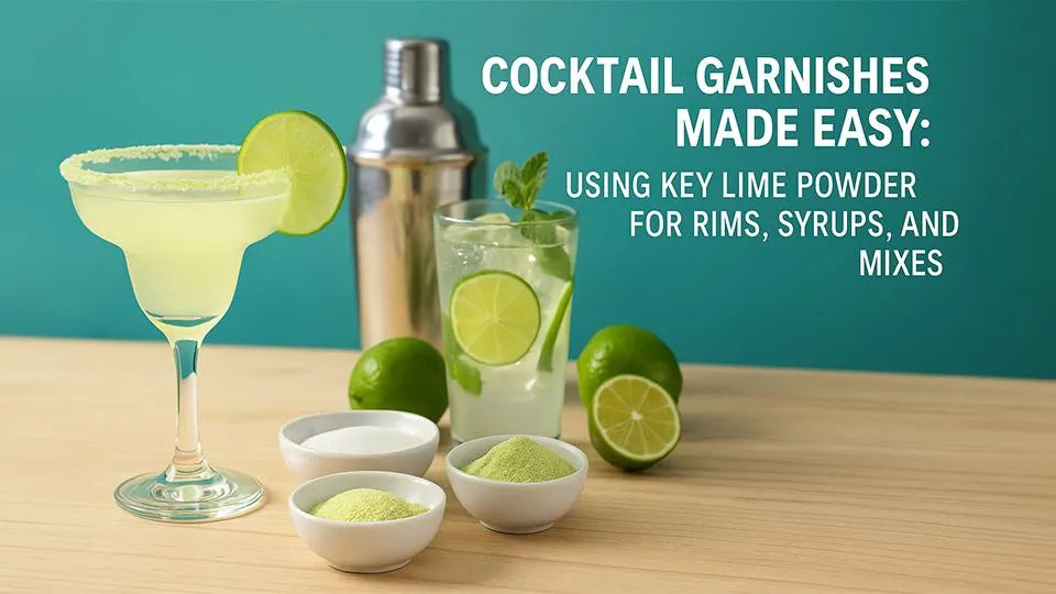 Cocktail Garnishes Made Easy: Using Key Lime Powder for Rims, Syrups, and Mixes