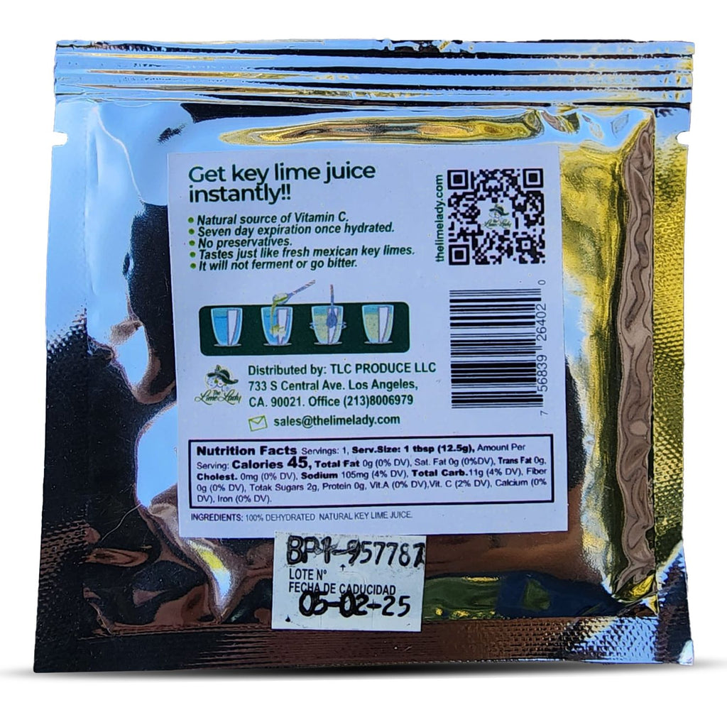 FREE SACHET 0.44 oz Dehydrated Key Lime Juice Powder The Lime Lady
